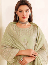 Dua By Alizeh Embroidered Chiffon 3 Piece Unstitched Suit AFB24DV3 D-3024 REET